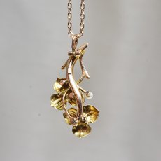 画像3: 9ct,パール・マットエナメルペンダント (3)