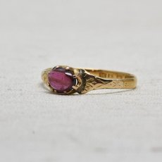 画像2: 22ct,ガーネットリング (2)