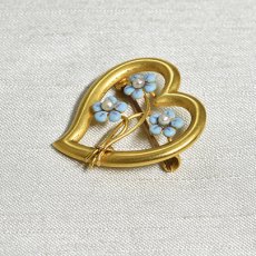 画像4: 20ct,パール・エナメルブローチ (4)