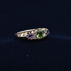 画像5: Sold 18ct.ペリドット アメシスト ダイヤモンド リング (5)
