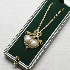 画像5: Sold G.ダイヤモンド パール ペンダント (5)