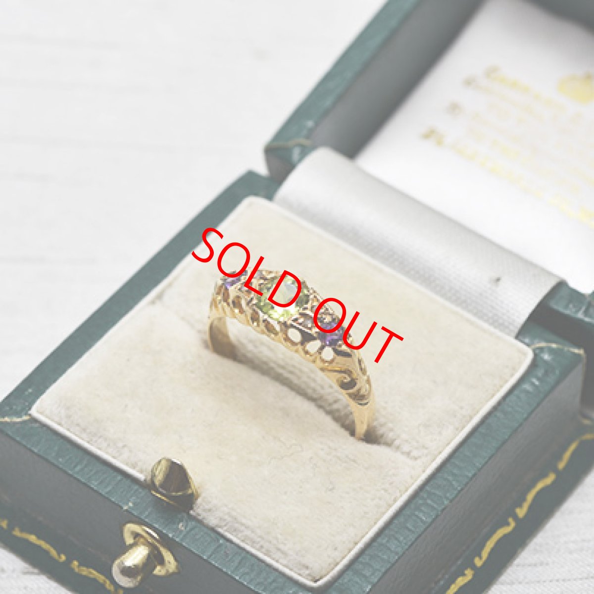 画像4: Sold 18ct.ペリドット アメシスト ダイヤモンド リング (4)