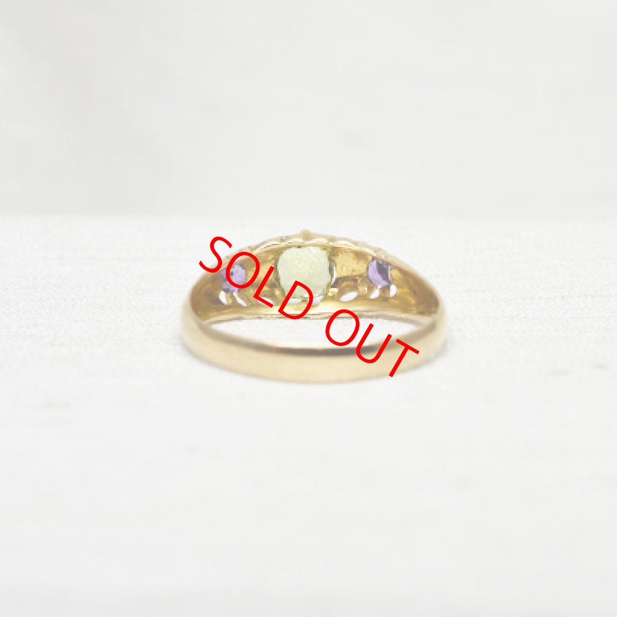 画像3: Sold 18ct.ペリドット アメシスト ダイヤモンド リング (3)