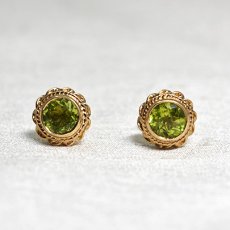 画像1: Sold 9ct,ペリドットイヤリング (1)