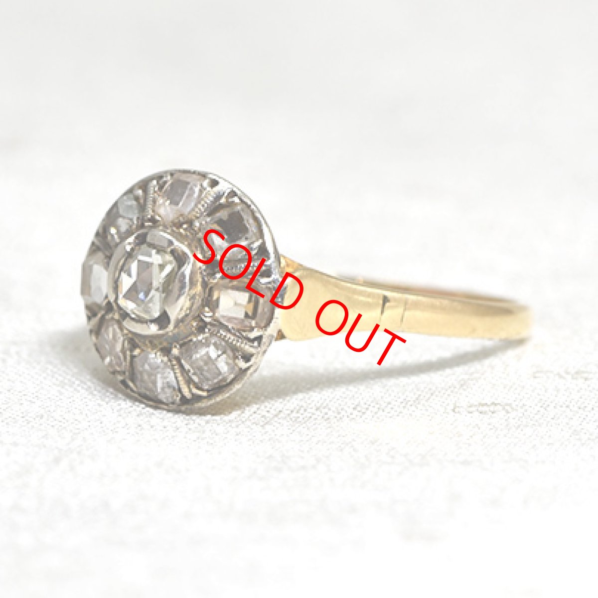 画像2: Sold 18ct,ダイヤモンドリング (2)