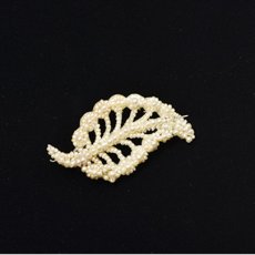 画像5: Sold ゴールド・パールブローチ (5)