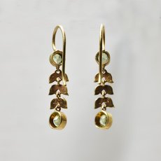 画像4: 15ct,パール・ペリドットイヤリング (4)