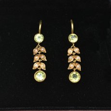 画像5: 15ct,パール・ペリドットイヤリング (5)