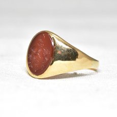 画像2: Sold 18ct.コーネリアン インタリオリング (2)