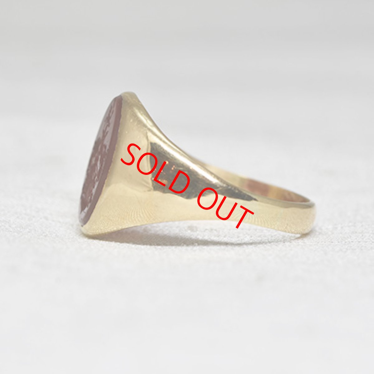 画像3: Sold 18ct.コーネリアン インタリオリング (3)