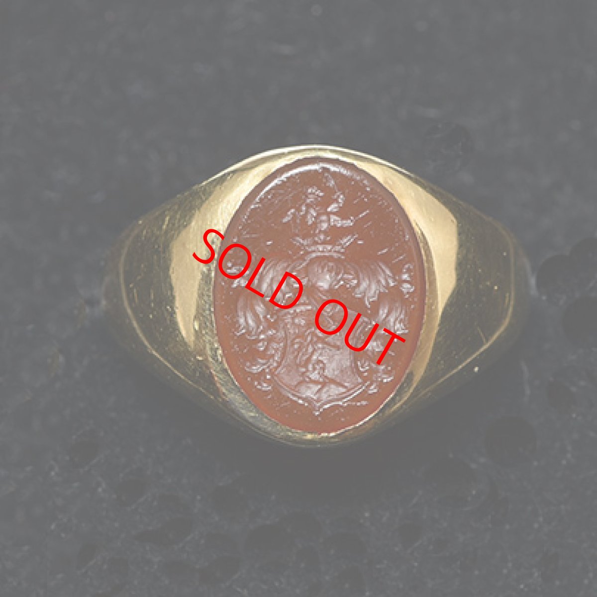 画像7: Sold 18ct.コーネリアン インタリオリング (7)