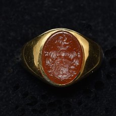 画像7: Sold 18ct.コーネリアン インタリオリング (7)