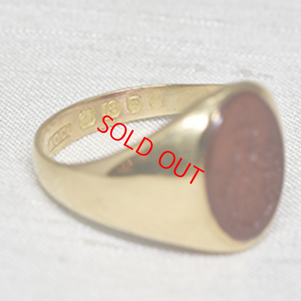 画像6: Sold 18ct.コーネリアン インタリオリング (6)