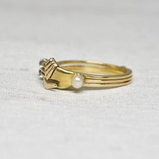 画像2: 15ct.ダイヤモンドパールリング (2)