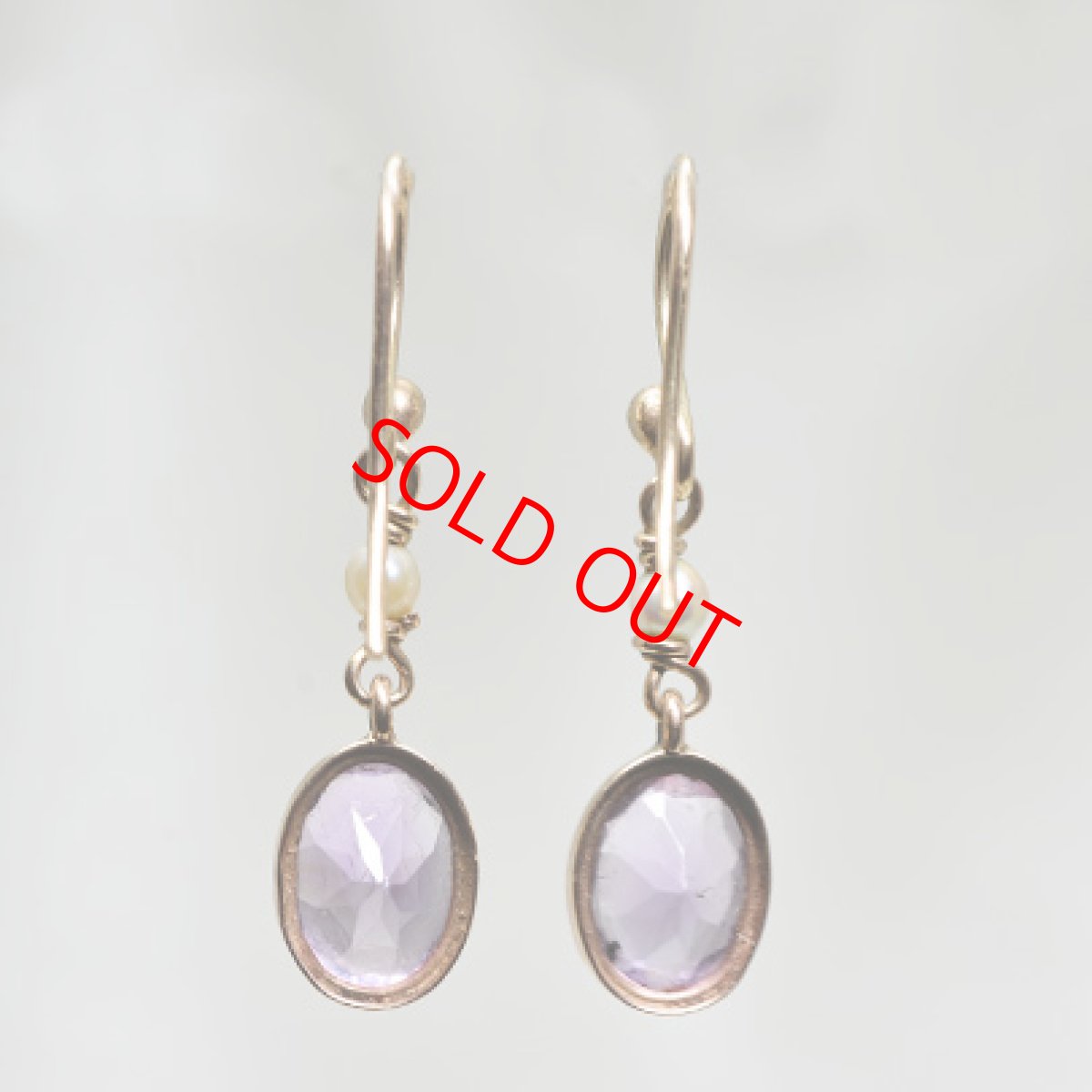 画像3: Sold G.アメシスト パールイヤリング (3)