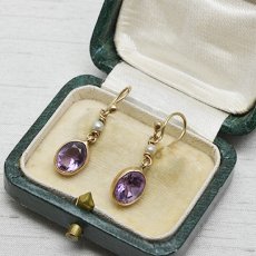 画像5: Sold G.アメシスト パールイヤリング (5)