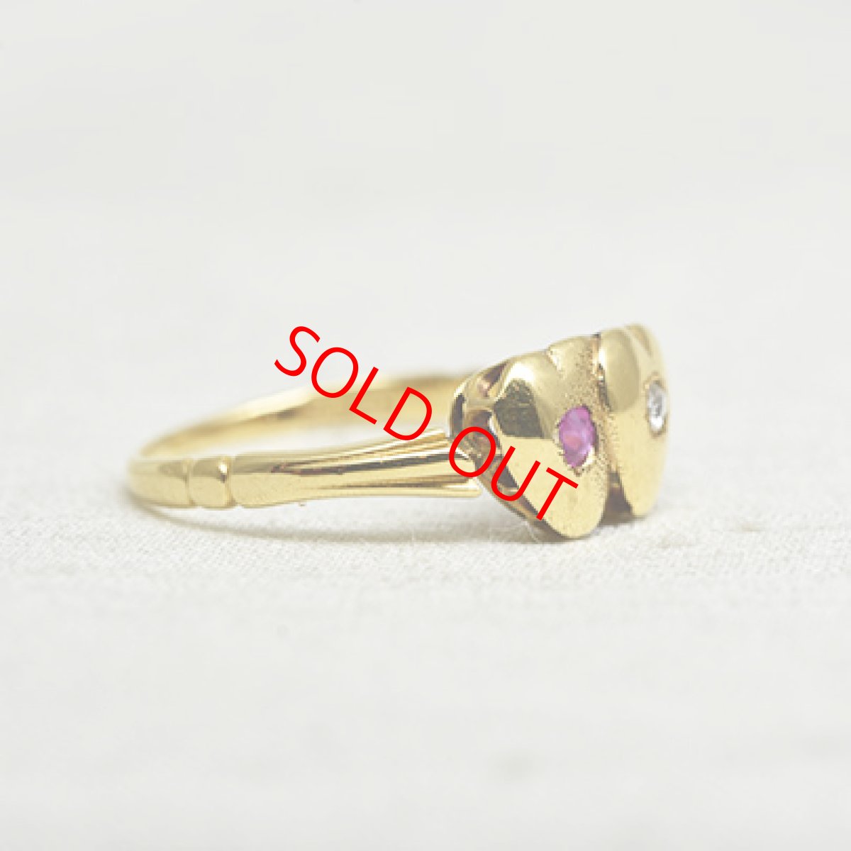 画像2: Sold 18ct.ルビーダイヤモンドリング (2)