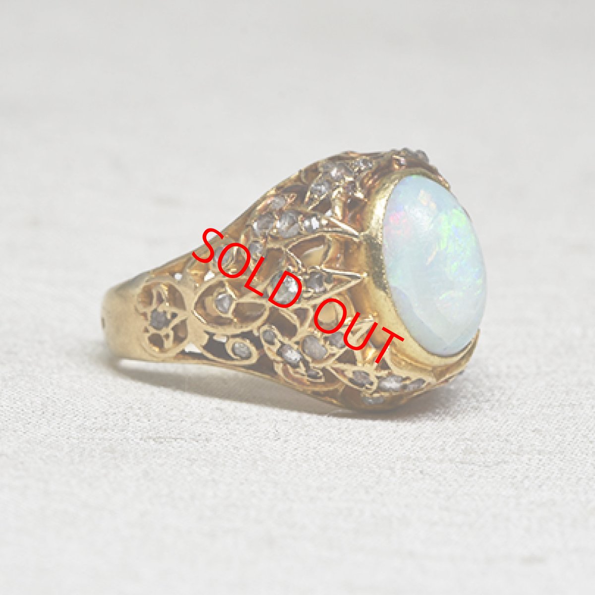 画像4: Sold 18ct.オパールダイヤモンドリング (4)