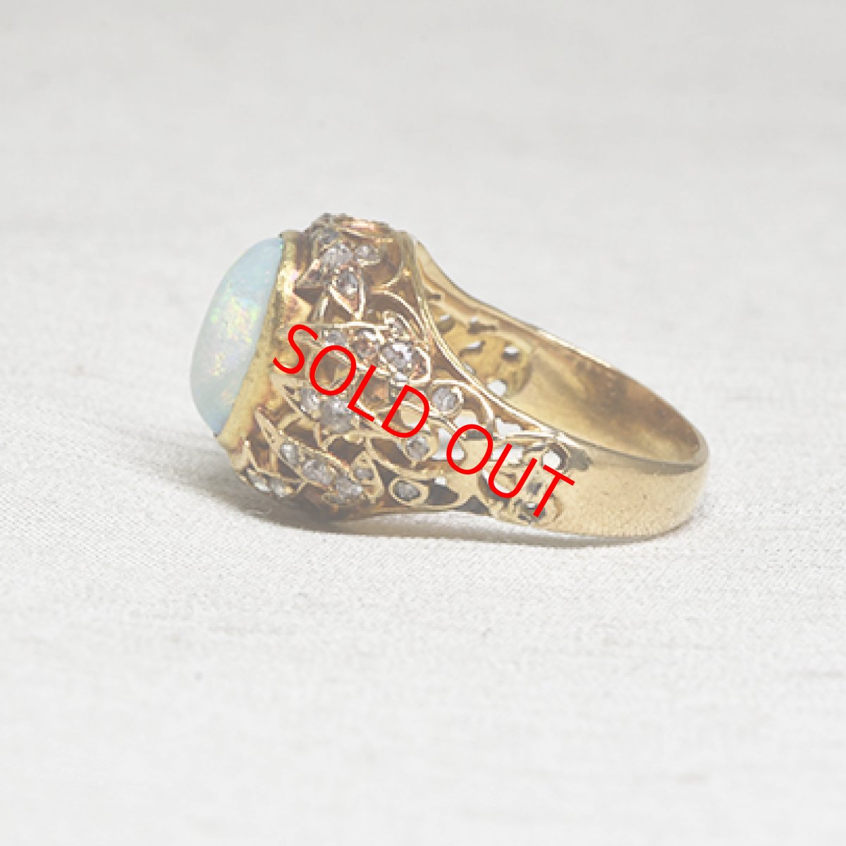 画像2: Sold 18ct.オパールダイヤモンドリング (2)