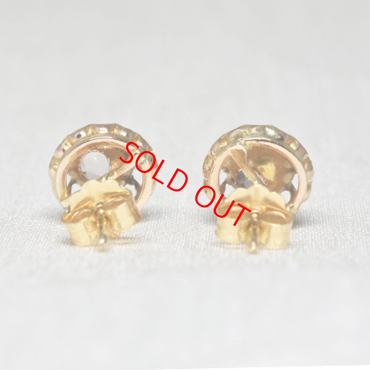 画像4: Sold 18ct,ダイヤモンドイヤリング　 (4)