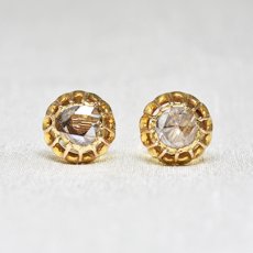 画像1: Sold 18ct,ダイヤモンドイヤリング　 (1)