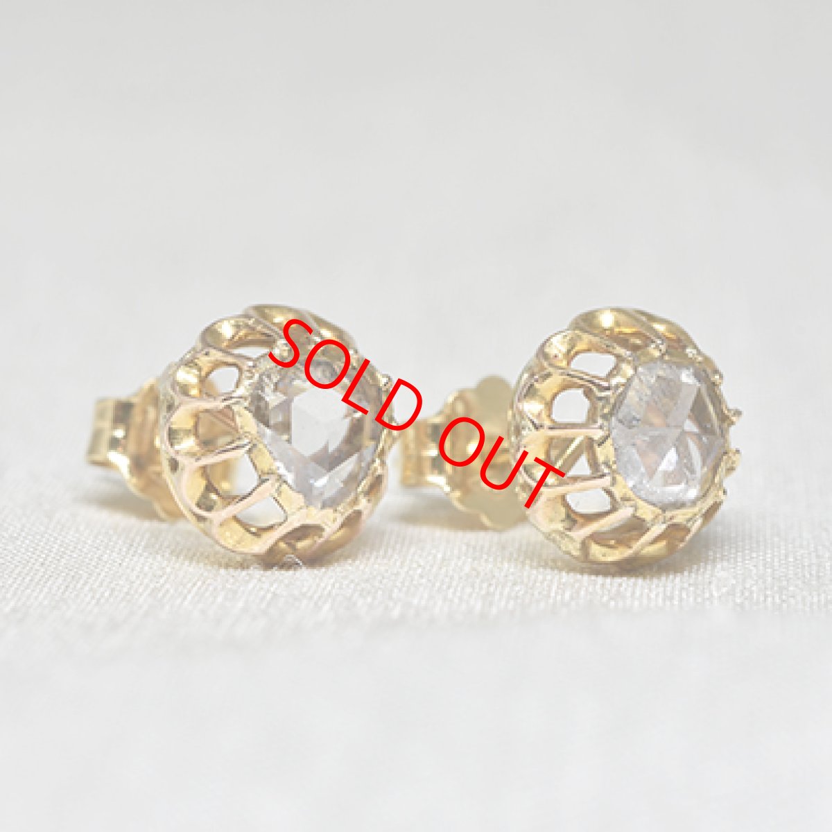 画像5: Sold 18ct,ダイヤモンドイヤリング　 (5)