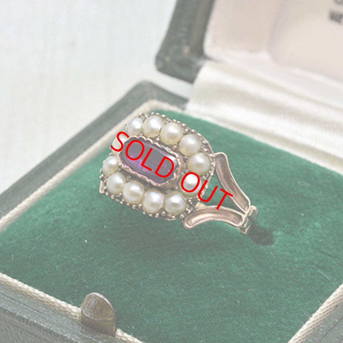 画像5: Sold 10ct.ガーネットパールリング (5)