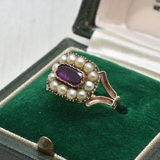 画像5: Sold 10ct.ガーネットパールリング (5)