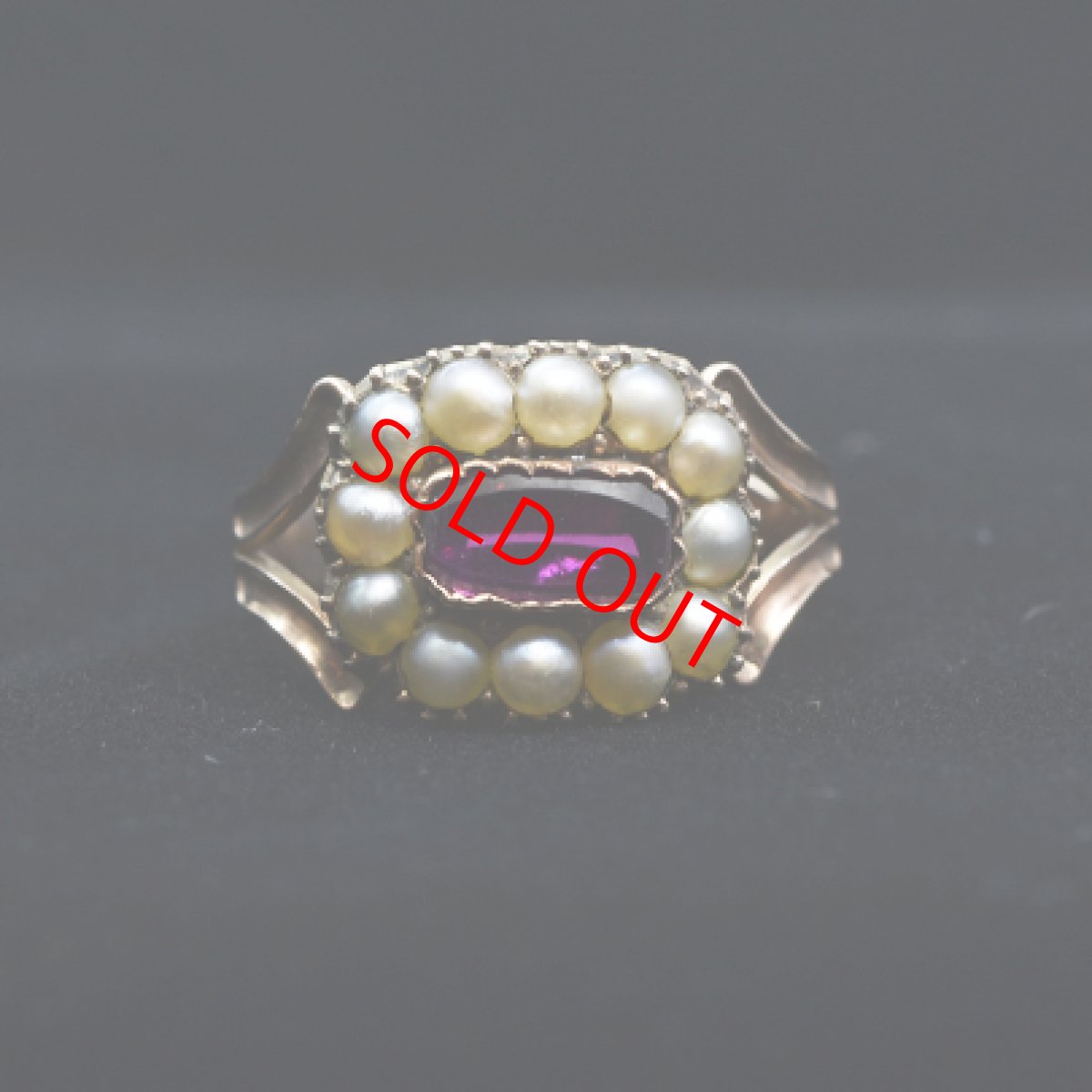 画像4: Sold 10ct.ガーネットパールリング (4)