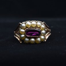 画像4: Sold 10ct.ガーネットパールリング (4)