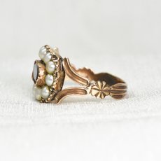 画像3: Sold 10ct.ガーネットパールリング (3)