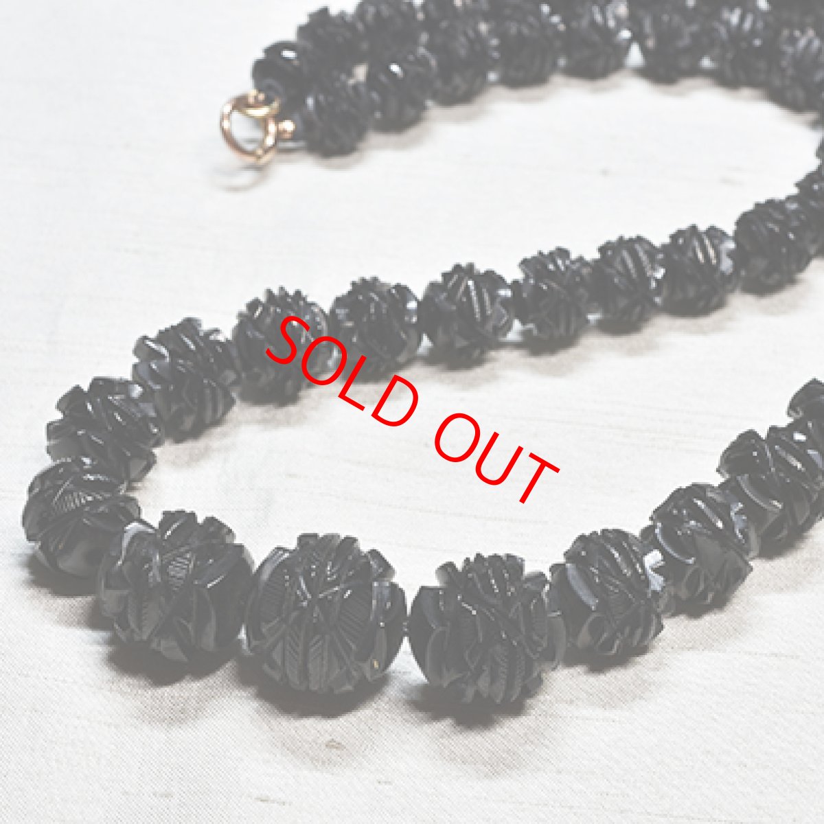 画像1: Sold 9ct,ジェットネックレス (1)