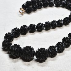 画像1: Sold 9ct,ジェットネックレス (1)