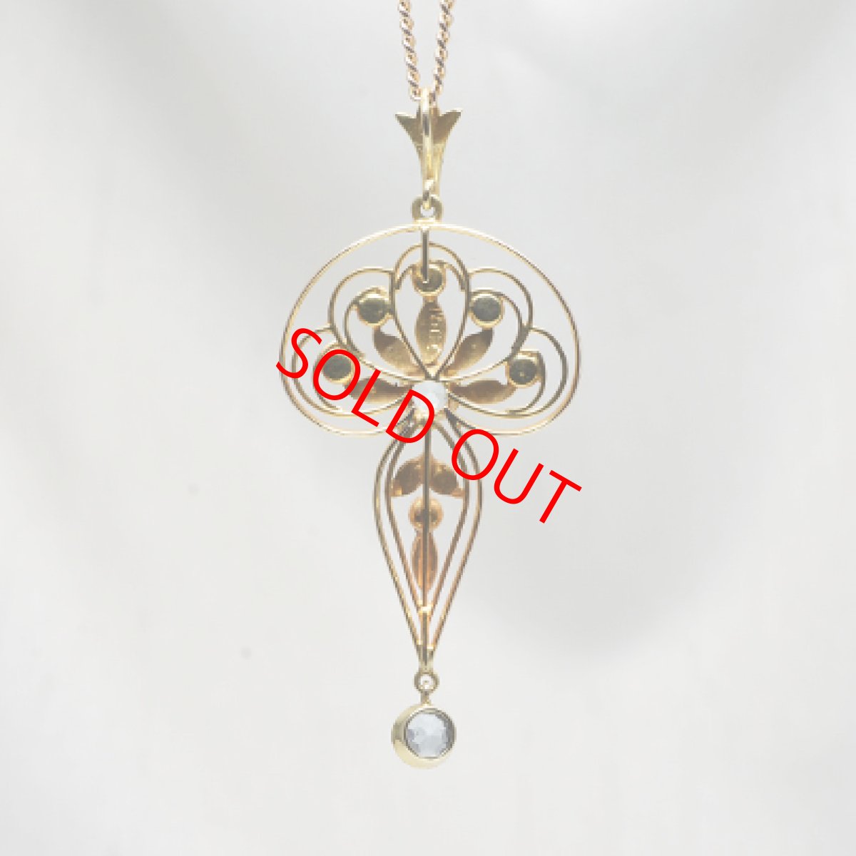 画像4: Sold 15ct,アクアマリン・パールペンダント　 (4)