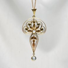 画像4: Sold 15ct,アクアマリン・パールペンダント　 (4)