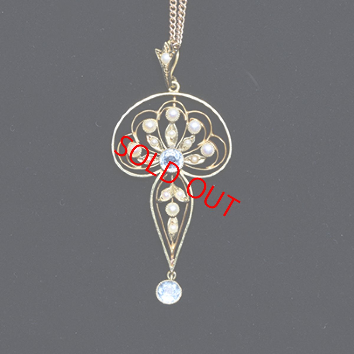 画像6: Sold 15ct,アクアマリン・パールペンダント　 (6)