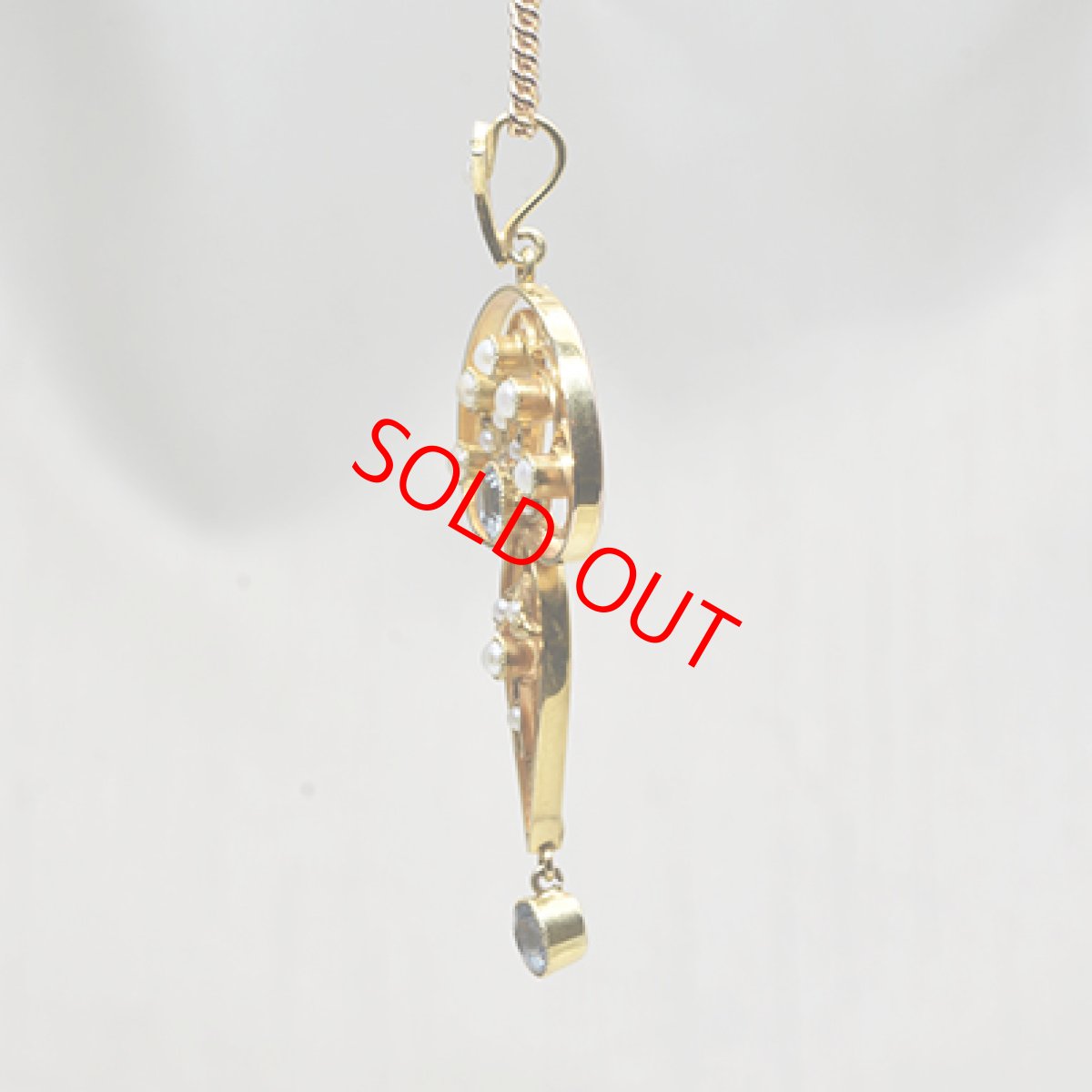 画像3: Sold 15ct,アクアマリン・パールペンダント　 (3)