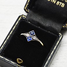 画像6: Sold １８ct.(Pt)サファイア　ダイヤモンドリング (6)