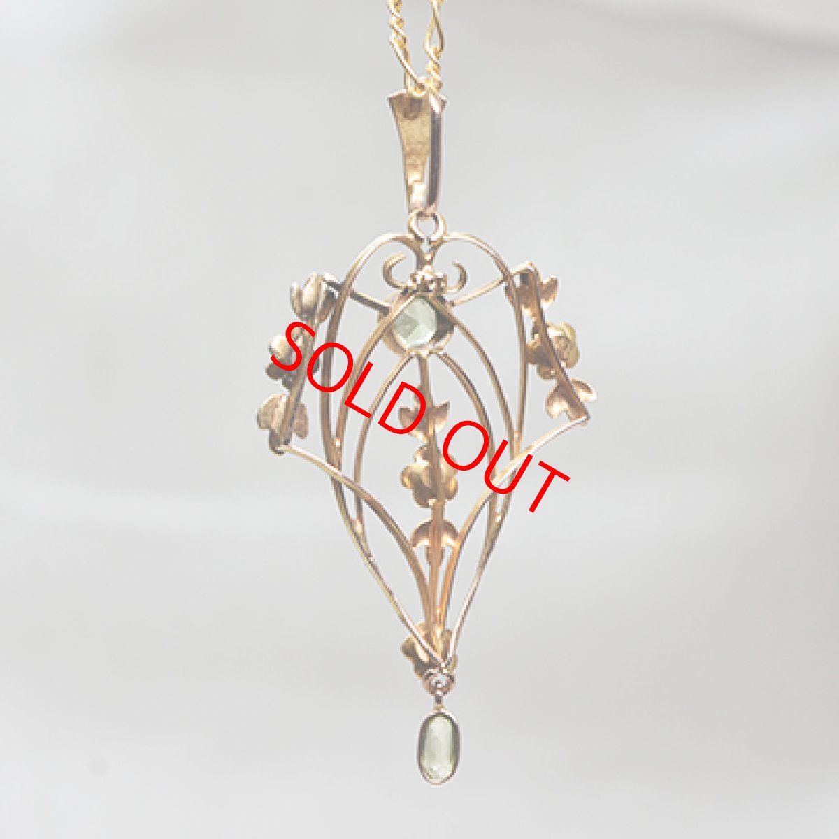 画像2: Sold 11ct.ペリドットパールペンダント (2)