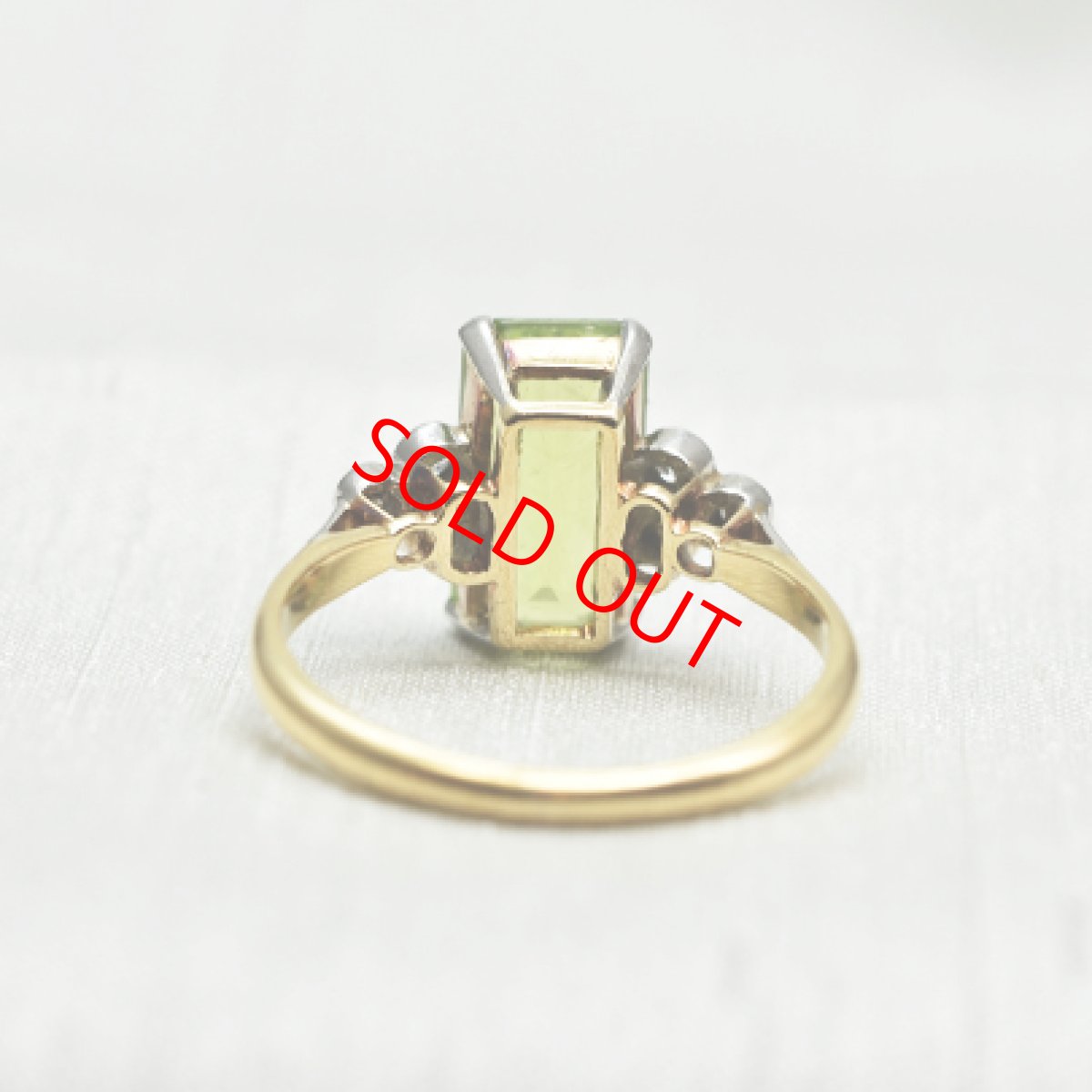 画像3: 18ct.ペリドットダイヤモンドリング (3)