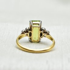 画像3: 18ct.ペリドットダイヤモンドリング (3)