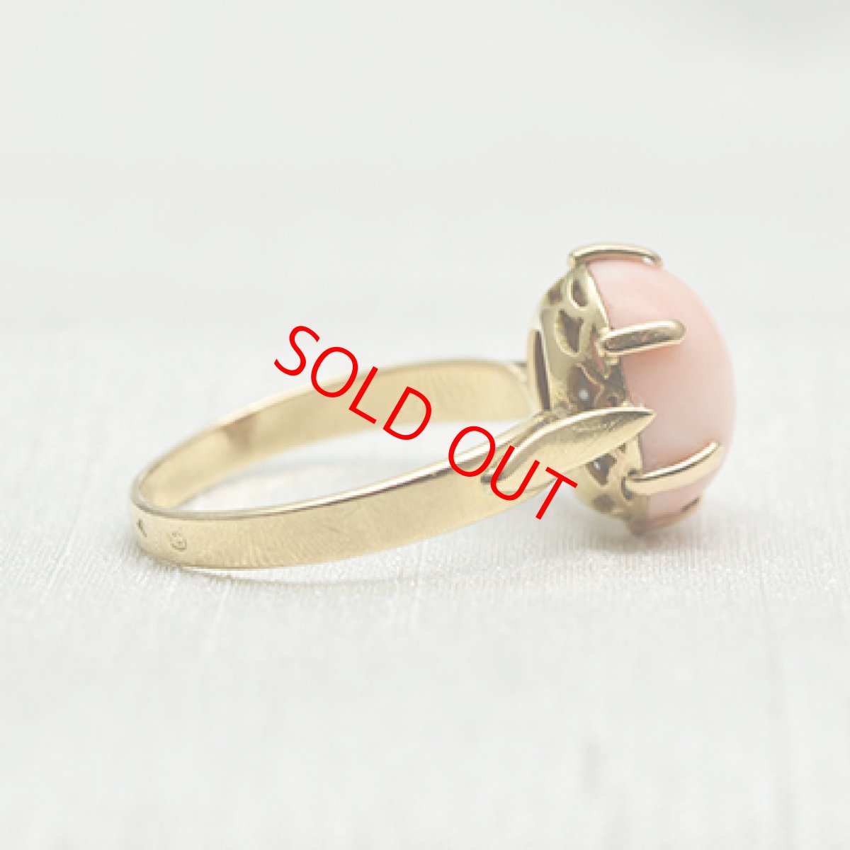 画像4: SOLD 18ct.コーラルリング (4)