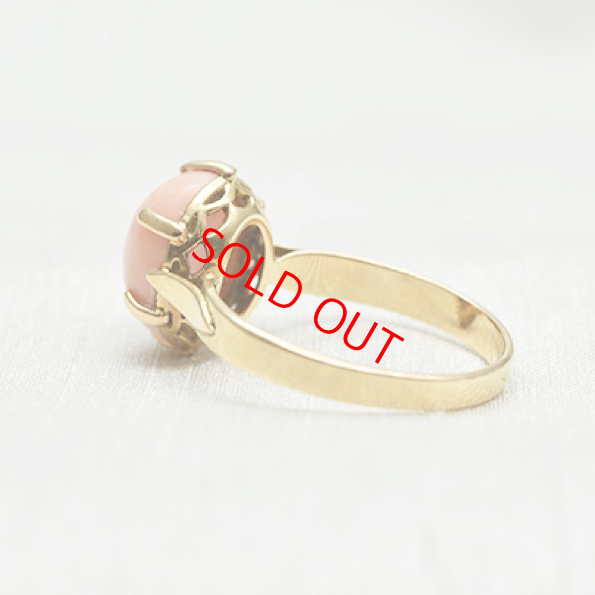 画像2: SOLD 18ct.コーラルリング (2)