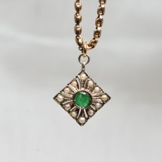 画像1: Sold 7ct.エメラルドパールペンダント (1)