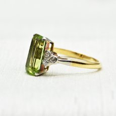 画像4: 18ct.ペリドットダイヤモンドリング (4)