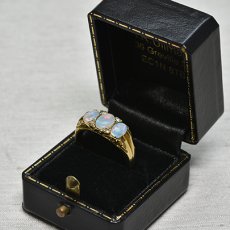 画像8: ９ct,オパール・ダイヤモンドリング (8)