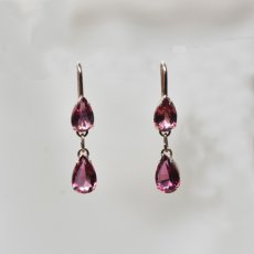 画像1: Sold ゴールド・ガーネットイヤリング (1)