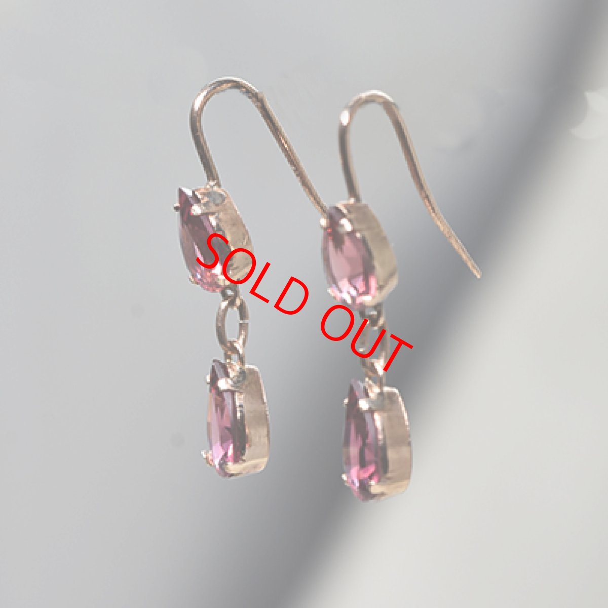画像2: Sold ゴールド・ガーネットイヤリング (2)