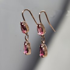 画像2: Sold ゴールド・ガーネットイヤリング (2)