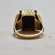 画像4: 14ct,オニキスインタリオリング (4)
